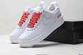 NIKE AIR FORCE 1 '07 LOW-TOP CASUAL SNEAKERS – WHITE/RED