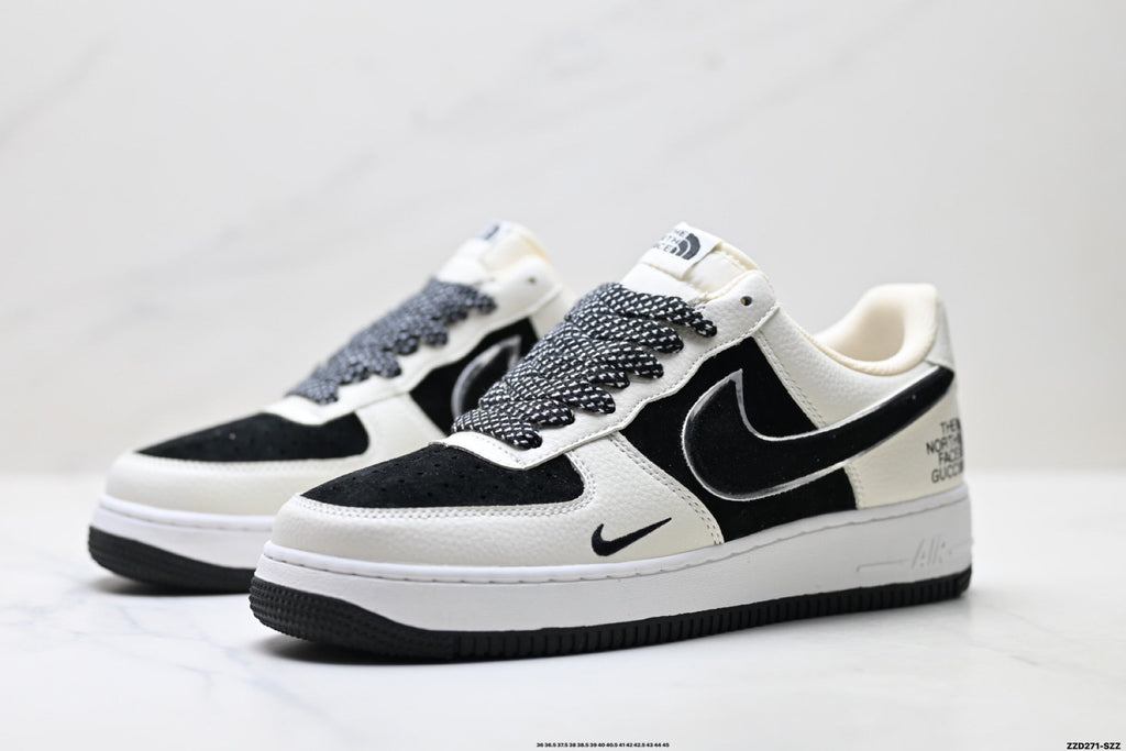 Nike Air Force 1 '07 LV8 Contrast Graphic Low-Top Sneakers – Black/White