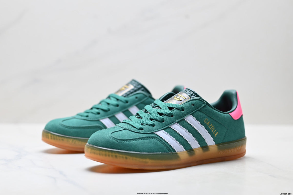 adidas Gazelle Green Pink Sneakers