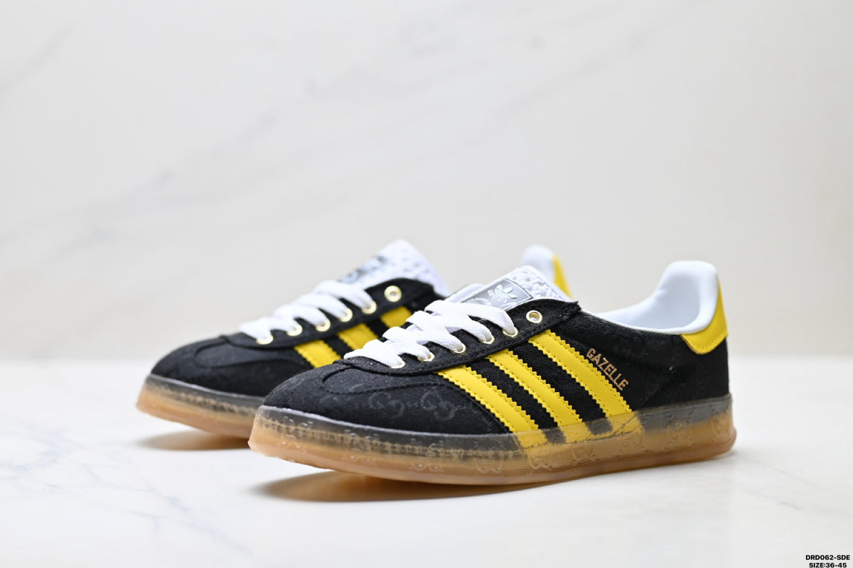 adidas Gazelle Black Yellow Sneakers