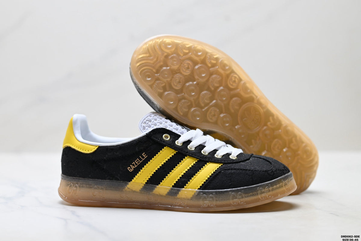 adidas Gazelle Black Yellow Sneakers