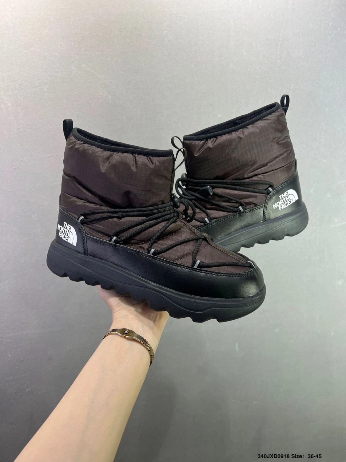 The North Face Borealis Short Boots Winter Snow Boots Unisex Thick Sole Warm Ankle Boots