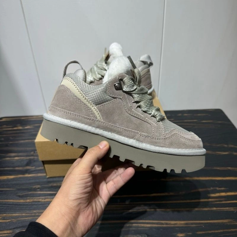 `Lowmel Suede Wool Lined Casual Sneakers Thick Bottom Winter Shoes`