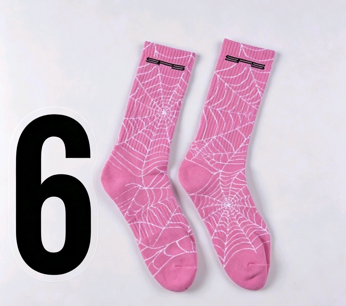 Hellstar Crew Socks, Hip Hop Streetwear Camo Spider Web Flame Star Print Socks, Unisex Mid Calf Athletic Socks For Men Women