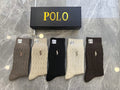POLO Cable Knit Crew Socks, 5 Pairs Luxury Gift Box, Soft Warm Casual Socks