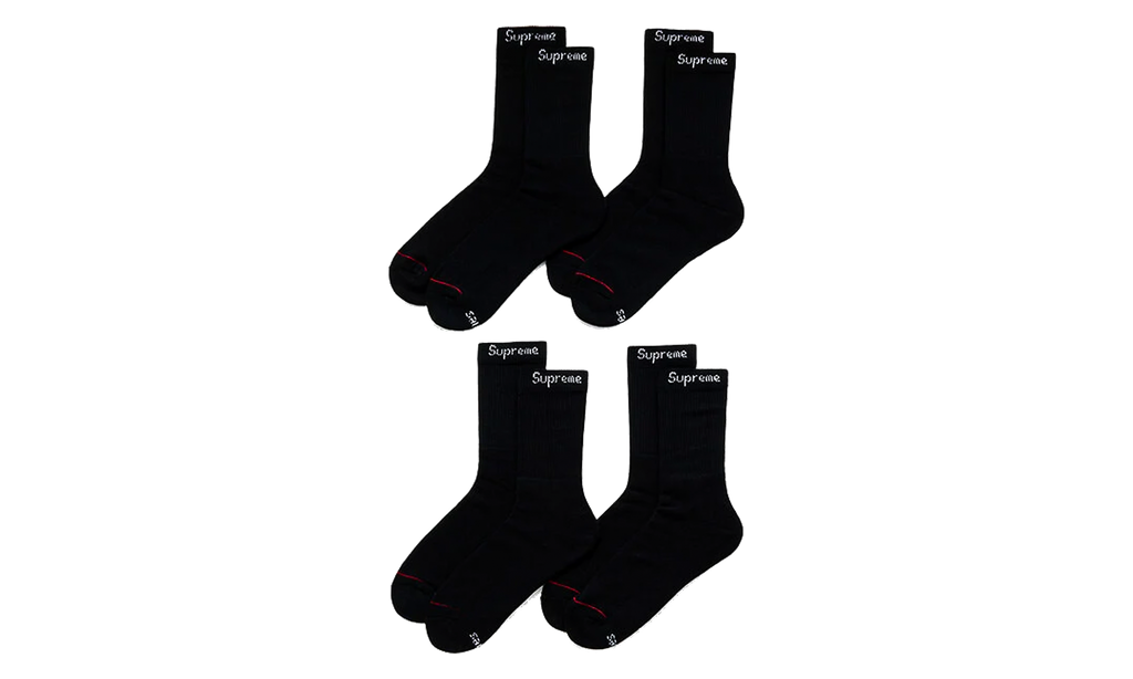 Hanes Socks (4) "Black" SU2010