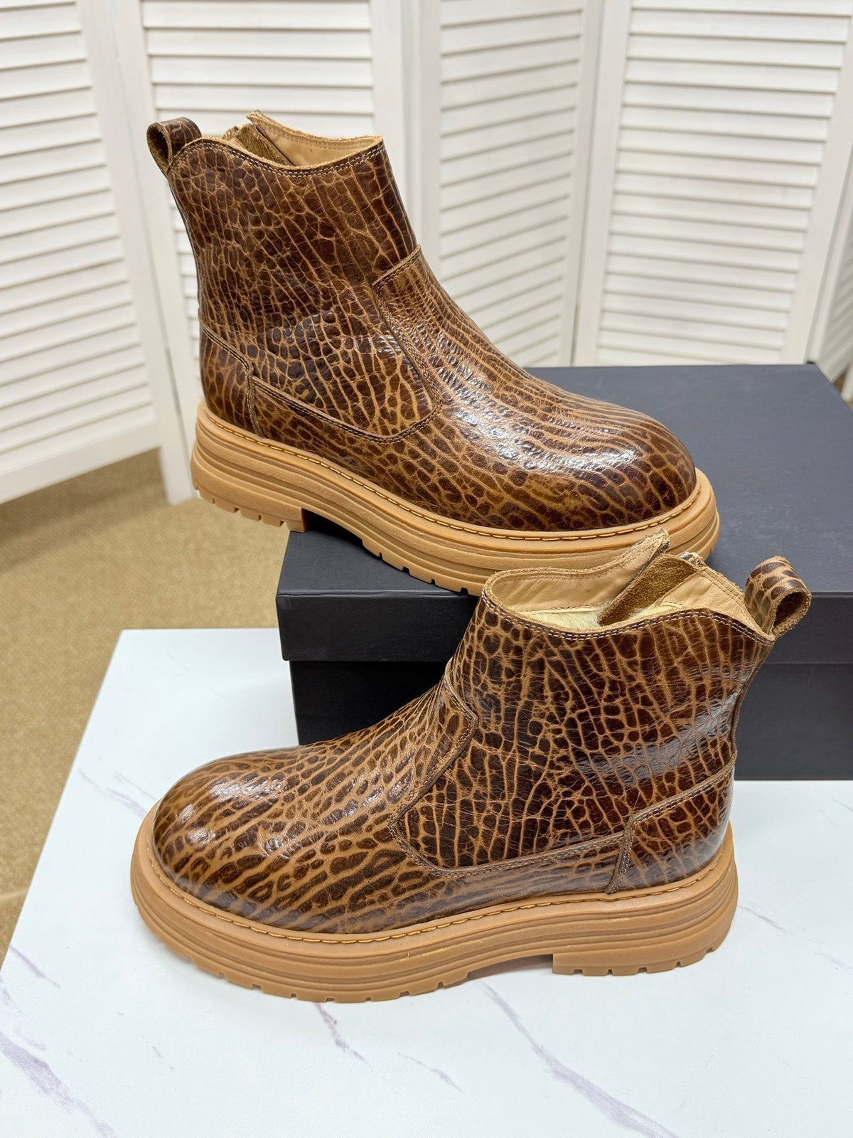 UGG Leopard Suede Chelsea Boots