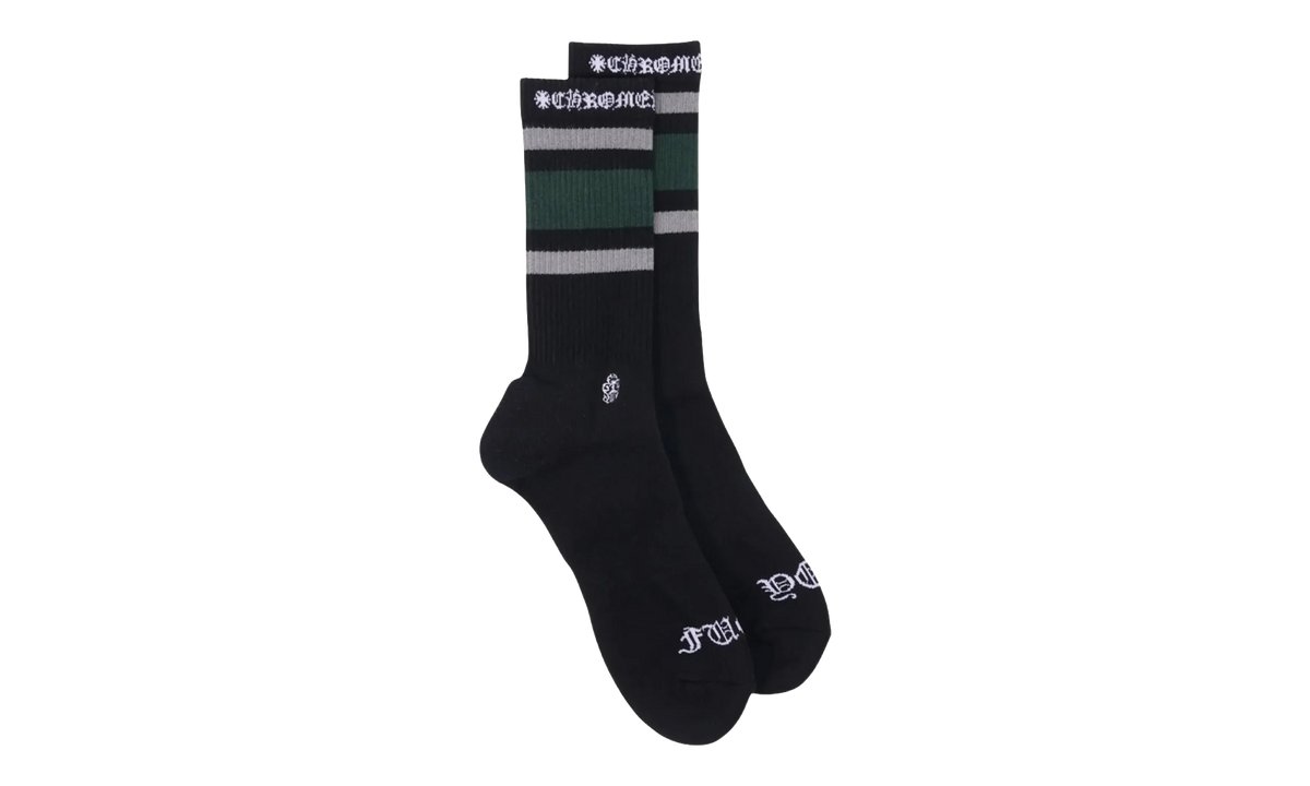 Sport Striped Socks "Black / Green" CHRM1459