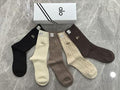 Alo Cable Knit Crew Socks, 5 Pairs Luxury Gift Box, Soft Warm Casual Socks