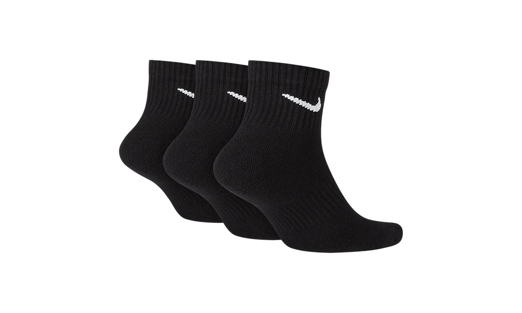 Everyday Cushioned Training Ankle Socks (3 Pairs) "Black / White" SX7667 010
