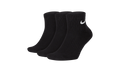 Everyday Cushioned Training Ankle Socks (3 Pairs) "Black / White" SX7667 010