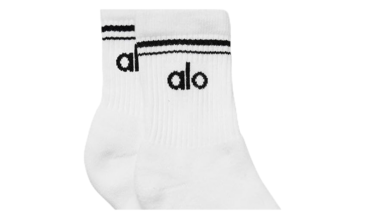 Half-Crew Throwback Sock "White / Black" ALO01
