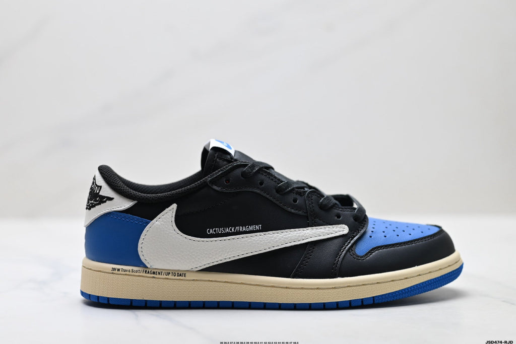 Nike Low-Top Sneakers Black Blue White Unisex Collaboration Edition Style 56