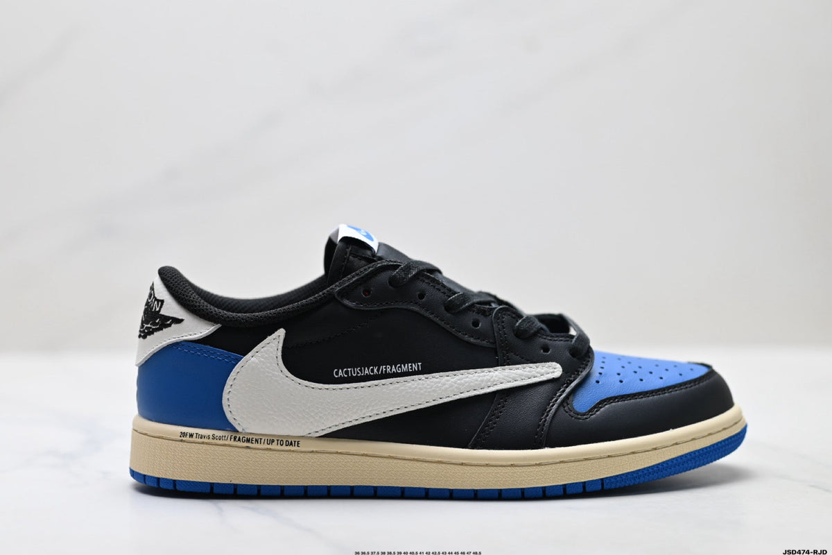 Nike Low-Top Sneakers Black Blue White Unisex Collaboration Edition Style 56
