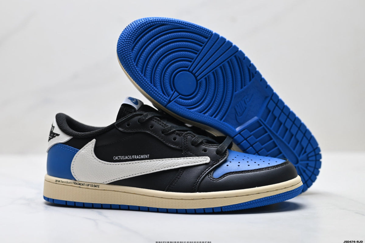 Nike Low-Top Sneakers Black Blue White Unisex Collaboration Edition Style 56