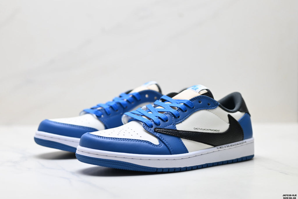 Nike Low-Top Sneakers Blue White Unisex Collaboration Edition Style 62