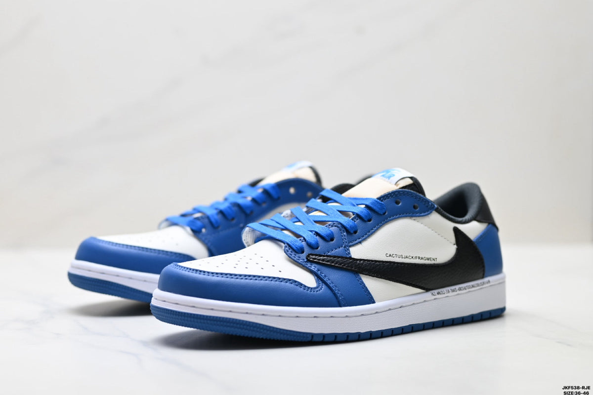 Nike Low-Top Sneakers Blue White Unisex Collaboration Edition Style 62