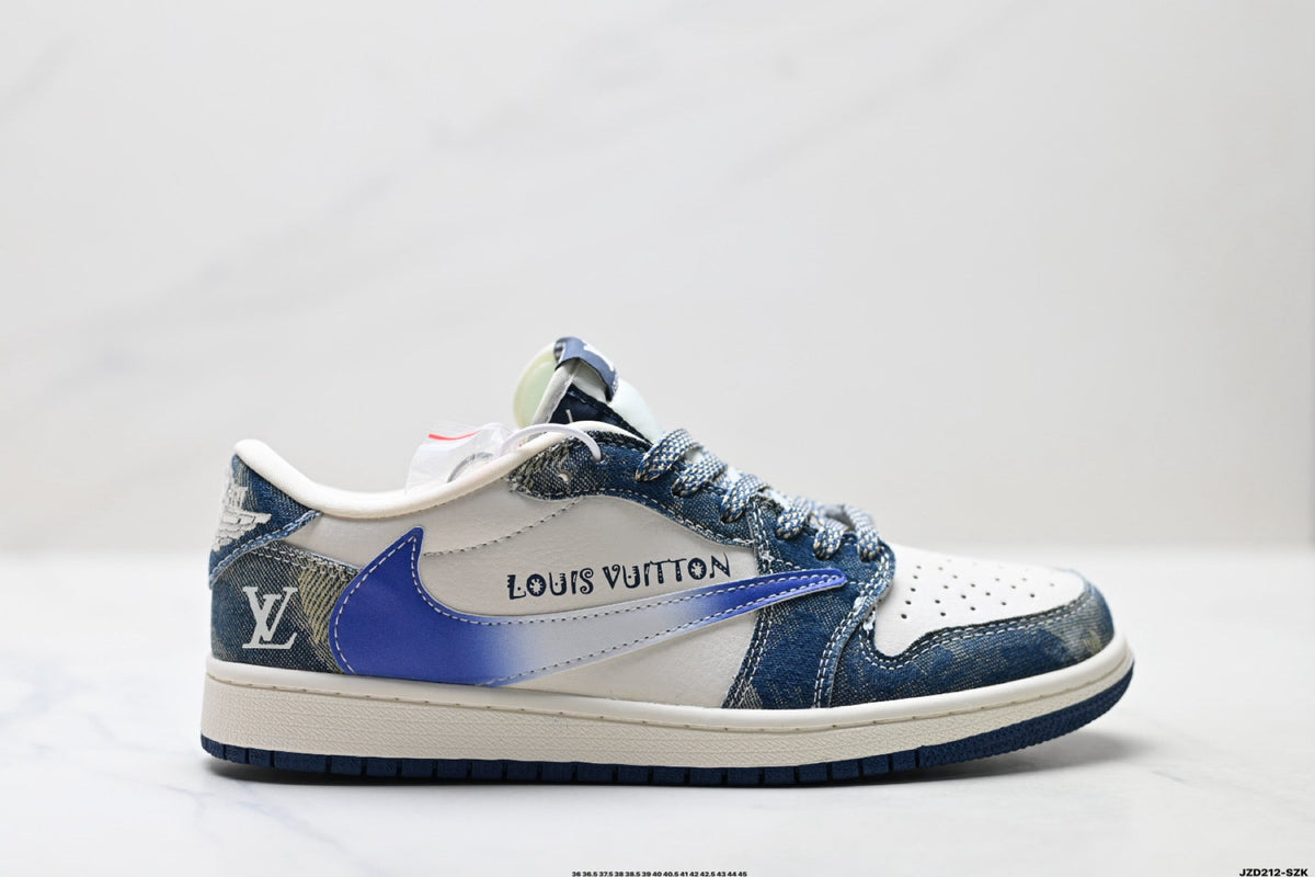 Nike Low-Top Sneakers Blue White Graphic Alt Unisex Collaboration Edition Style 21