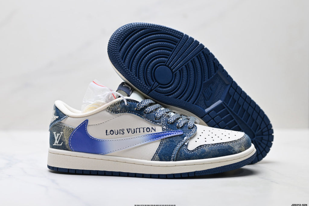Nike Low-Top Sneakers Blue White Graphic Alt Unisex Collaboration Edition Style 21