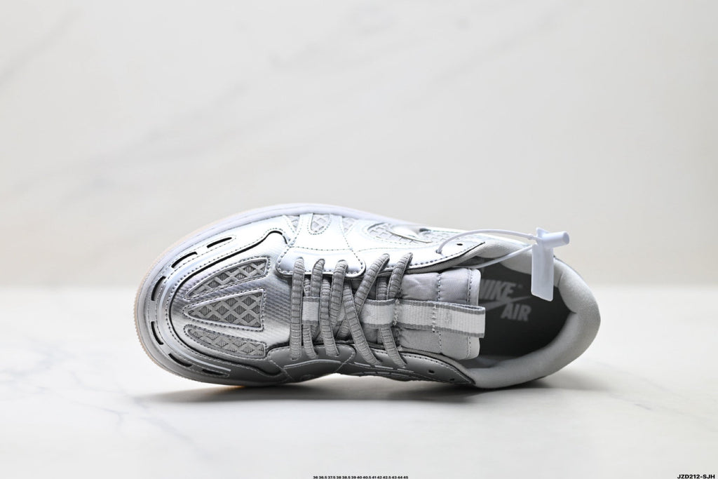 Nike Low-Top Sneakers Silver Monogram Unisex Collaboration Edition Style 11