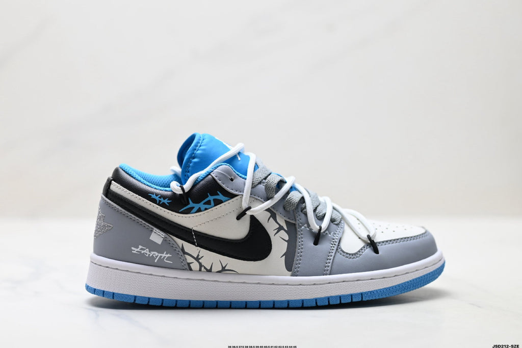 Nike Low-Top Sneakers White Black Blue Unisex Style 18