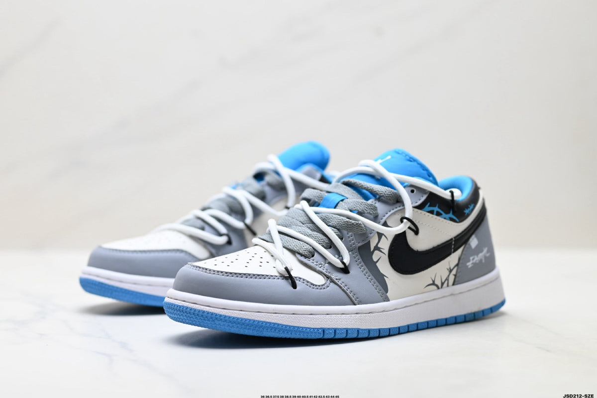 Nike Low-Top Sneakers White Black Blue Unisex Style 18