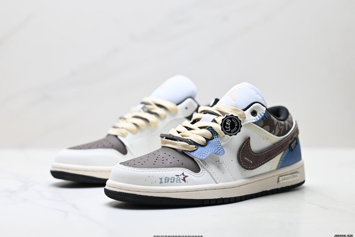 Nike Low-Top Sneakers White Brown Black Unisex Style 17