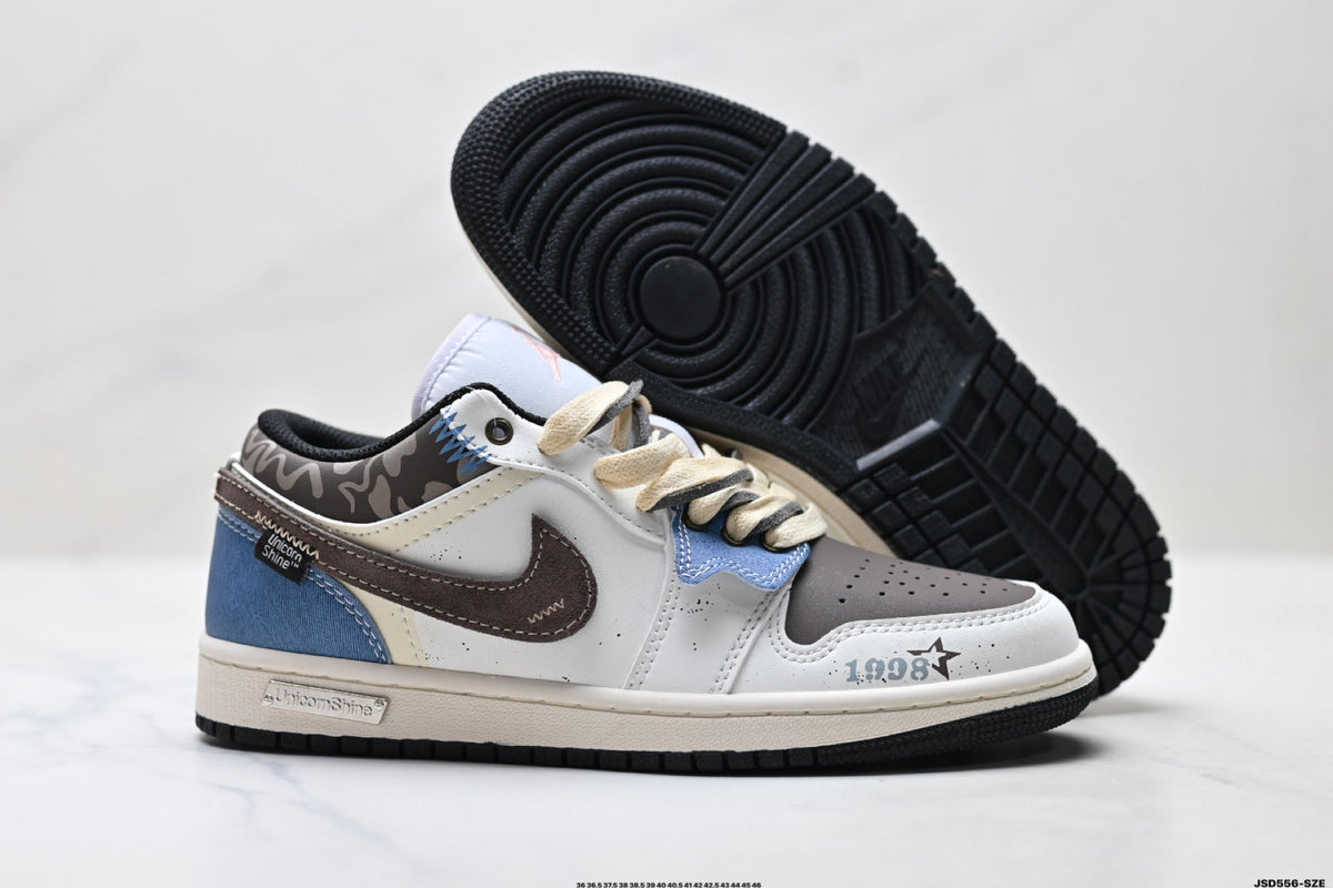 Nike Low-Top Sneakers White Brown Black Unisex Style 17