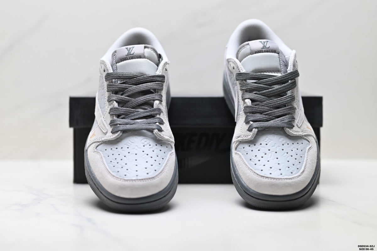 Nike Low-Top Sneakers White Gray Unisex Style 14