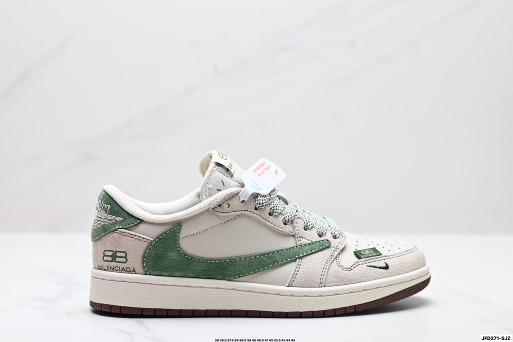 Nike Low-Top Sneakers White Green Unisex Style 04