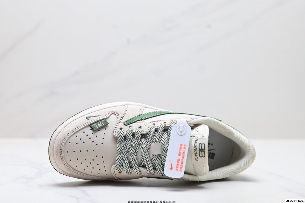 Nike Low-Top Sneakers White Green Unisex Style 04