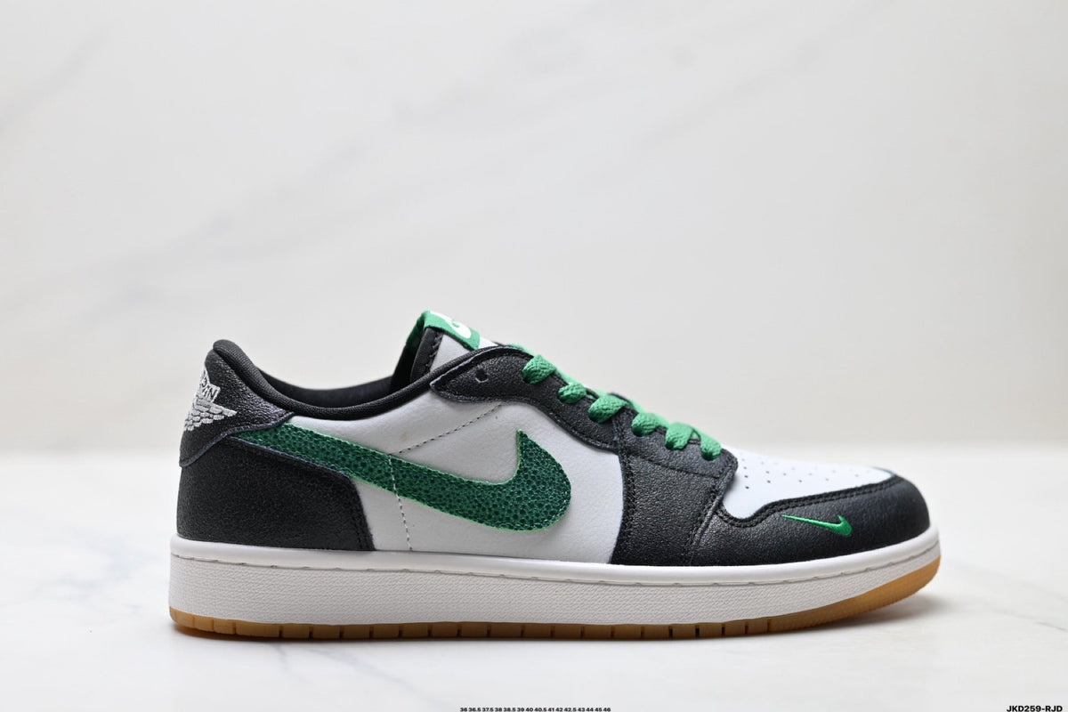 Nike Low-Top Sneakers White Green Black Unisex Collaboration Edition Style 57