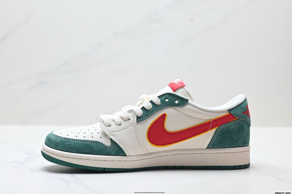 Nike Low-Top Sneakers White Green Orange Unisex Style 26