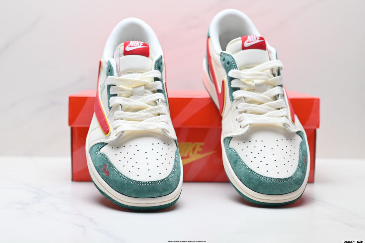 Nike Low-Top Sneakers White Green Orange Unisex Style 26