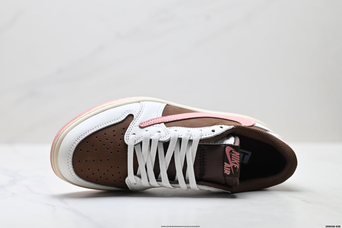 Nike Low-Top Sneakers White Pink Brown Unisex Style 29