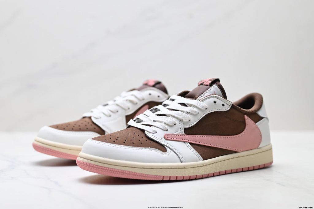 Nike Low-Top Sneakers White Pink Brown Unisex Style 29