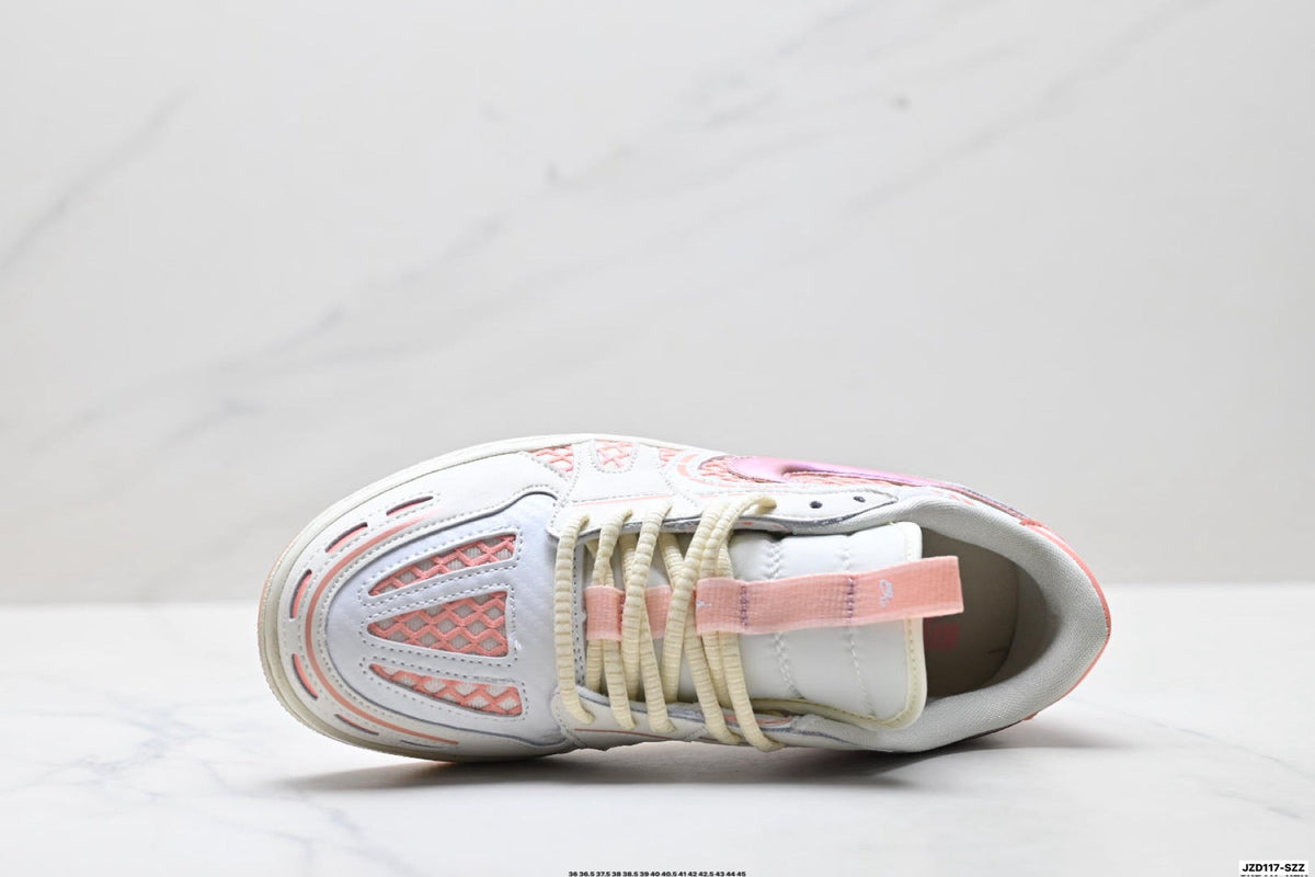 Nike Low-Top Sneakers White Pink Monogram Unisex Collaboration Edition Style 16